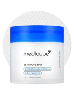 medicube Zero Pore Pads 2.0. Dual-Textured Facial Toner Pads for Exfoliation and Pore Care with 4.5% AHA Lactic Acid & 0.45% BHA