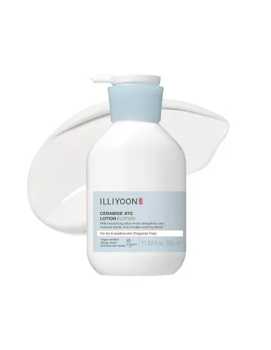 ILLIYOON Ceramide Ato Lotion 350 ml, Strengthening & Restoring the Skin Barrier, Soy Ceramide for Dry Sensitive Skin, Gentle