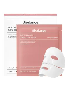 Biodance Bio-Collagen Real Deep Mask Pack of 4 - Face Masks, Face Mask, Women, Face Mask, Face Mask, Pore Refining, Wrinkle